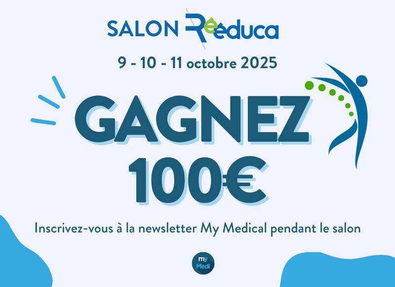 Gagnez 100€ au Salon Rééduca 2025 en vous inscrivant à notre newsletter !