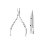 Pince à ongles - Coupe droite - Mors plats - Ressort tournant - Inox - Elibasic