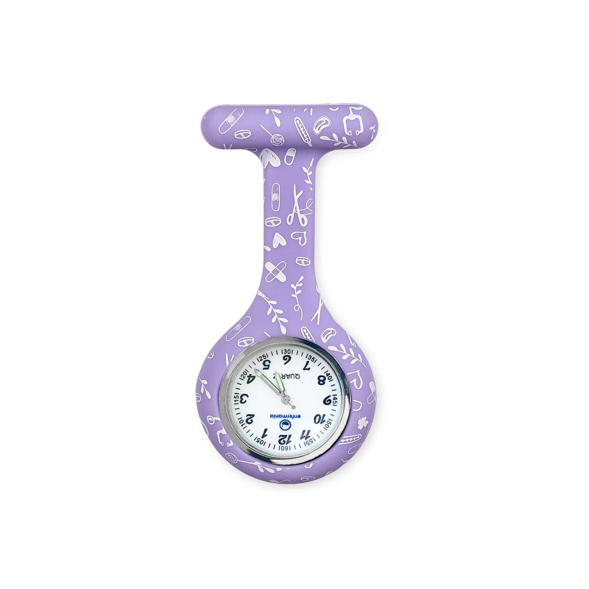 Montre analogique avec boîtier en silicone imprimé infirmière - Plusieurs coloris - My Blouse
