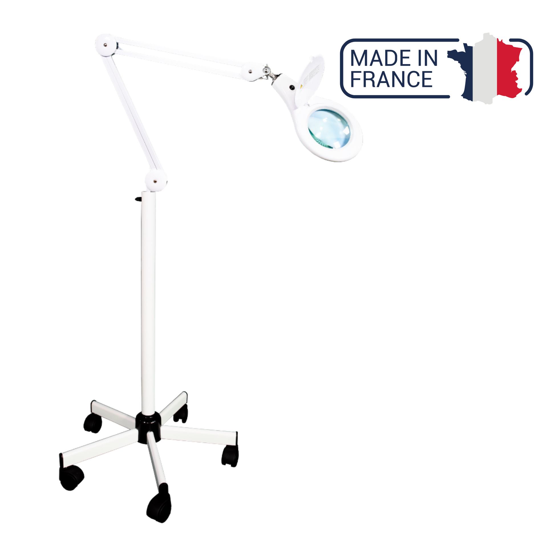 Lampe loupe LID Vera LED 4W  sur pied à roulettes 