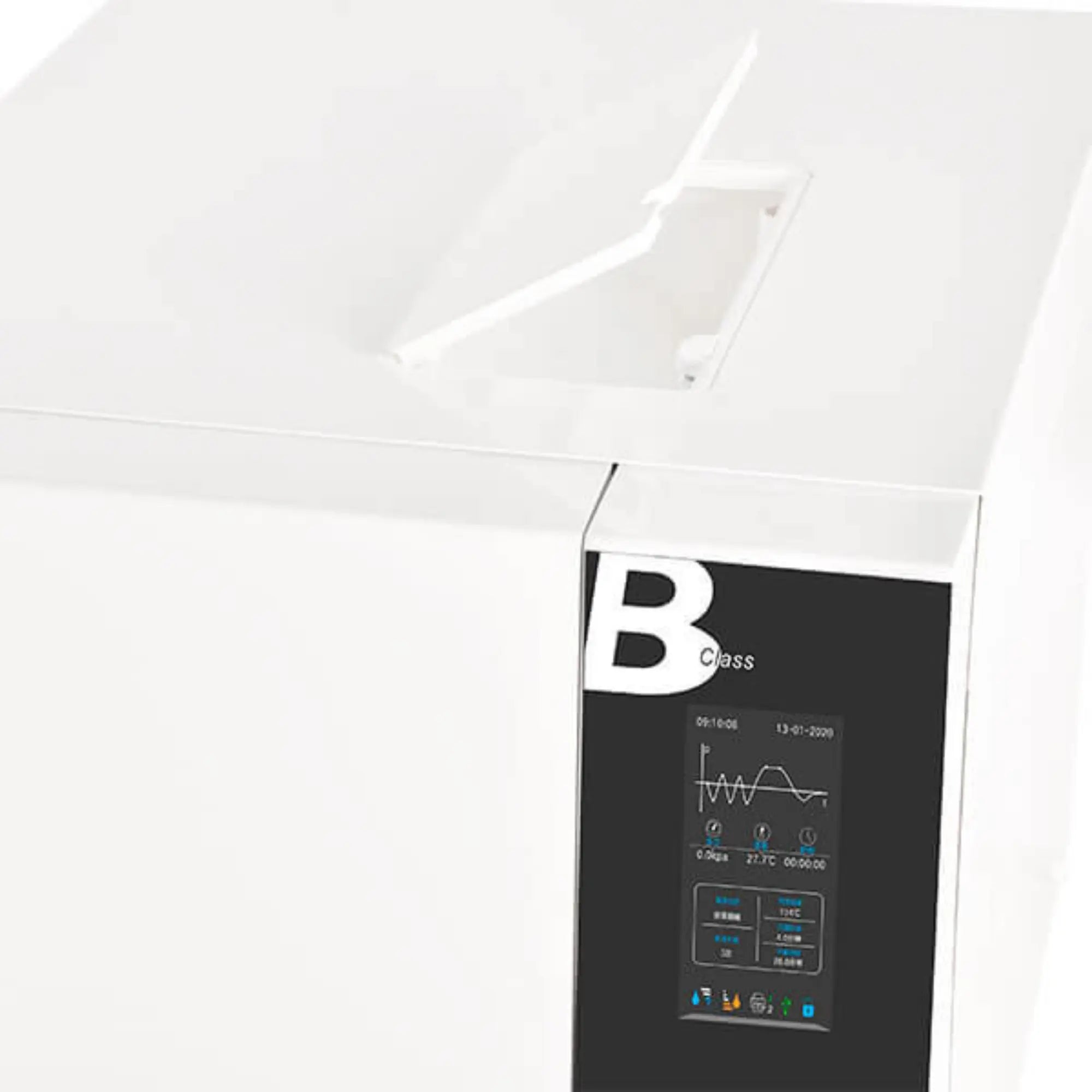 White Autoclave 8 Liters Class B with USB and integrated printer