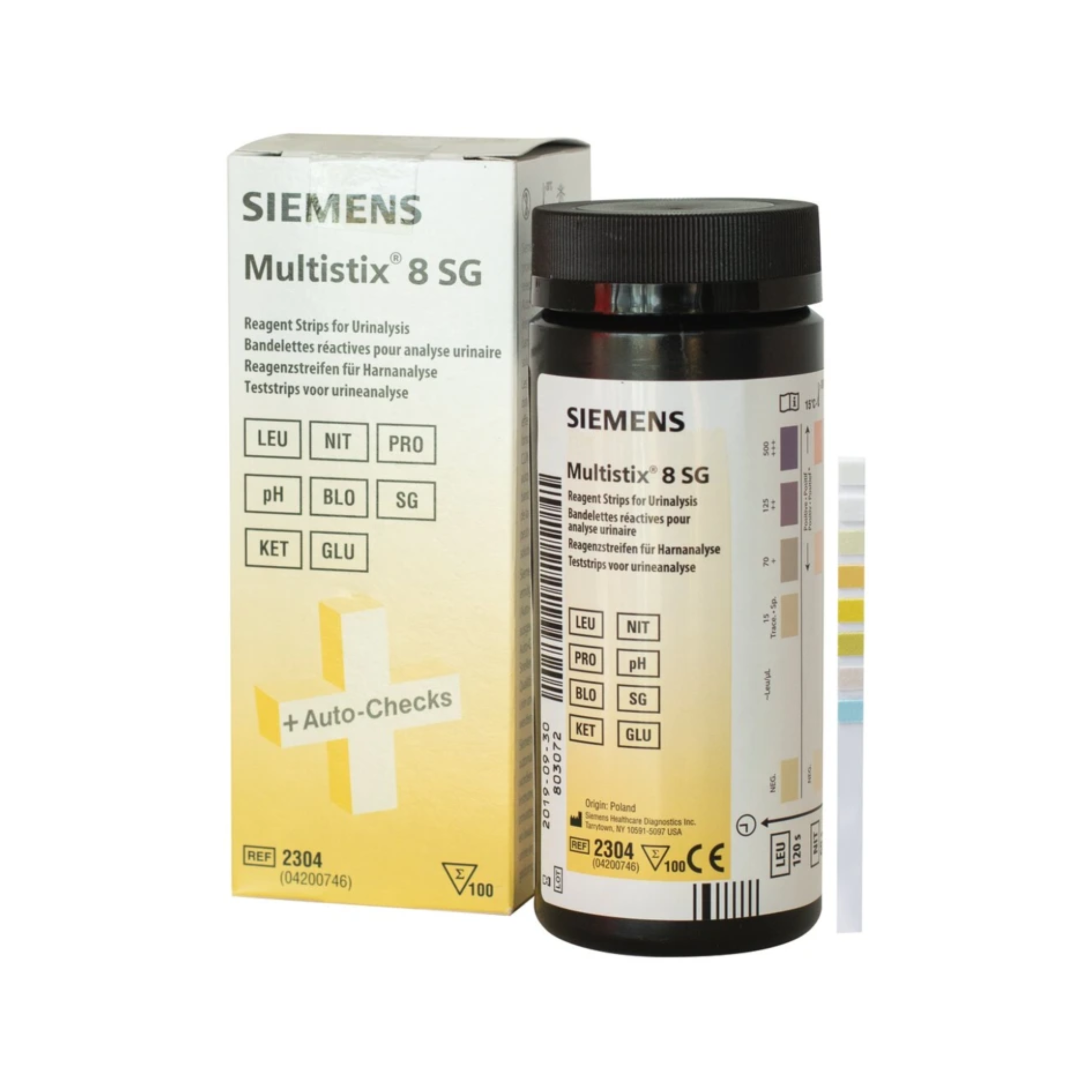 Bandelette réactive Multistix - 2 modèles - Siemens