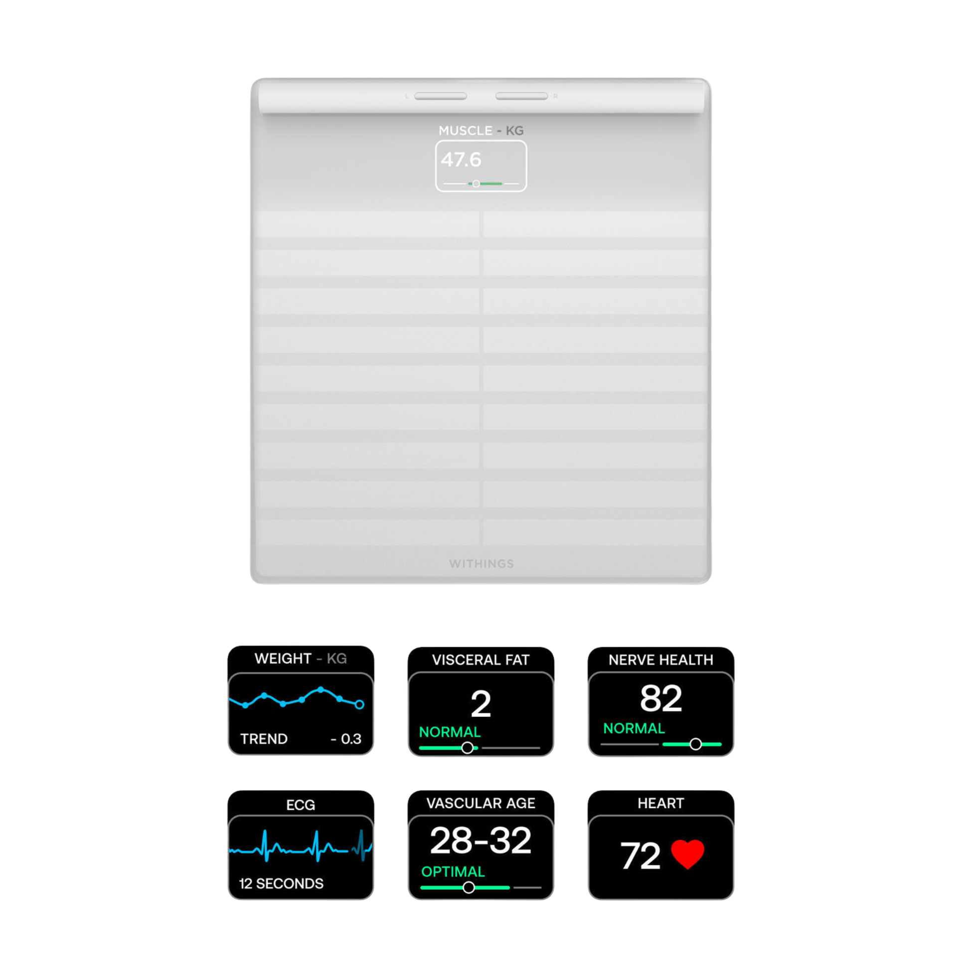 Balance Body Scan - Station de santé connectée - mesure ECG - Deux coloris - Withings - My Médical