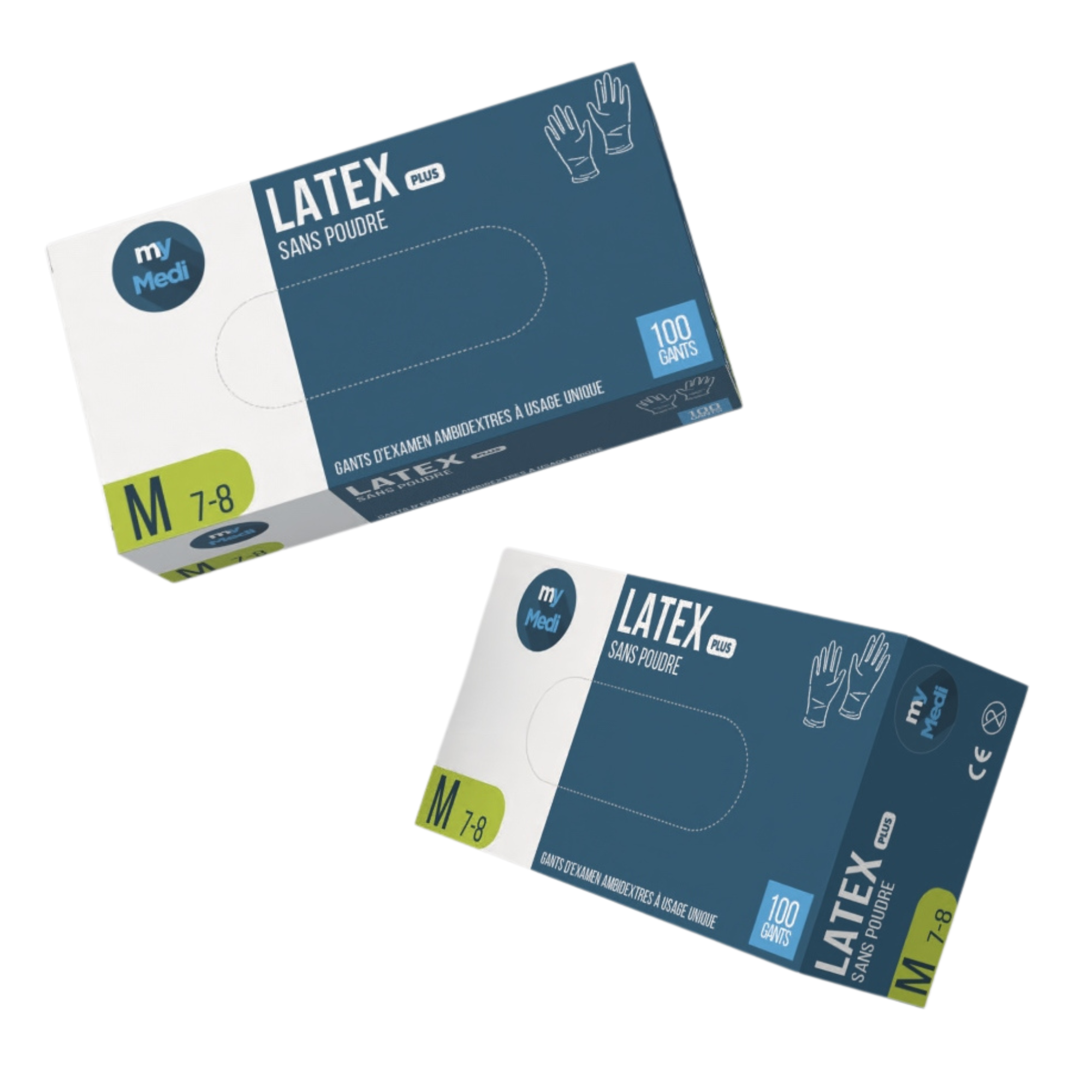 Examination Gloves - Latex - Powder Free - Ambidextrous - Box of 100 - My Podologie
