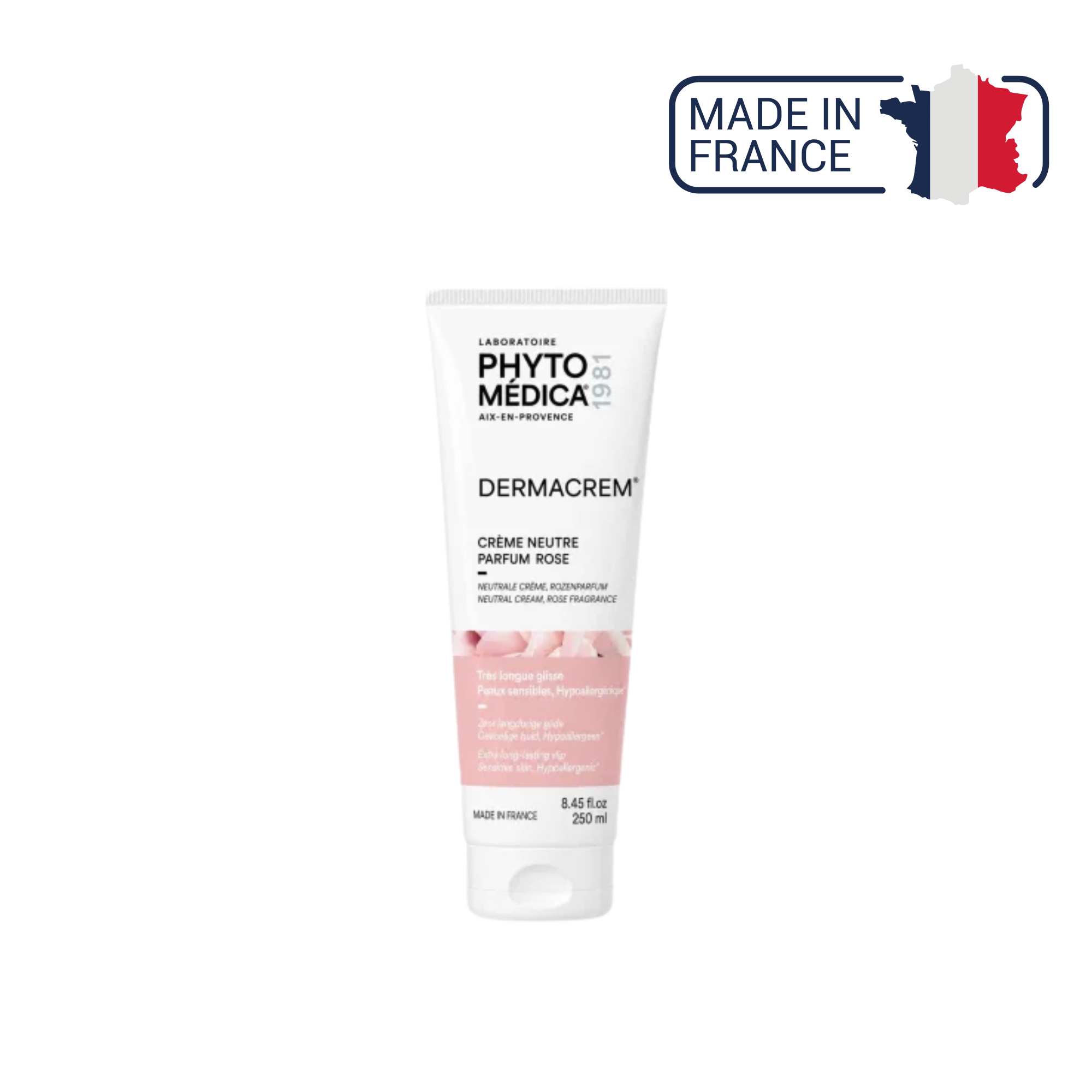 Dermacrem® - Crème de massage neutre hypoallergénique - Parfum Rose - Phytomedica
