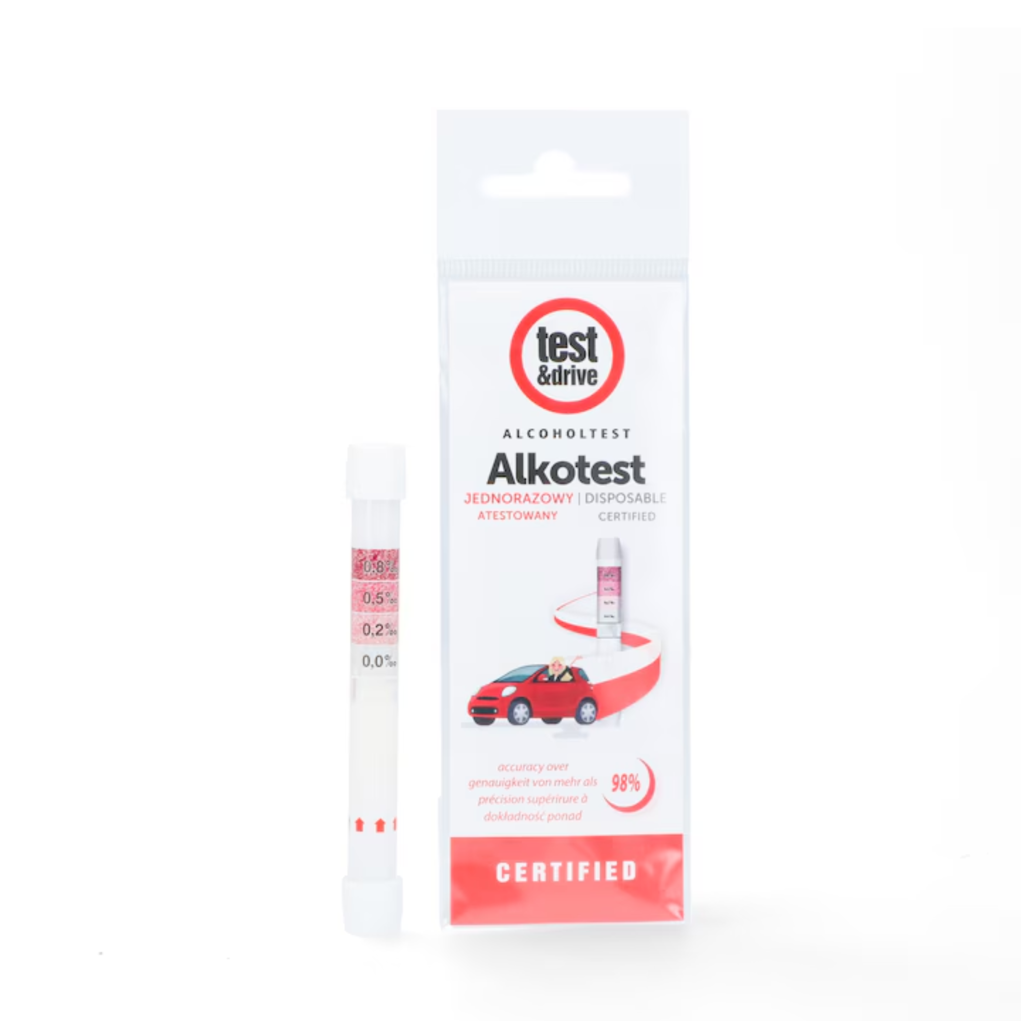 Éthylotest jetable - Test&drive