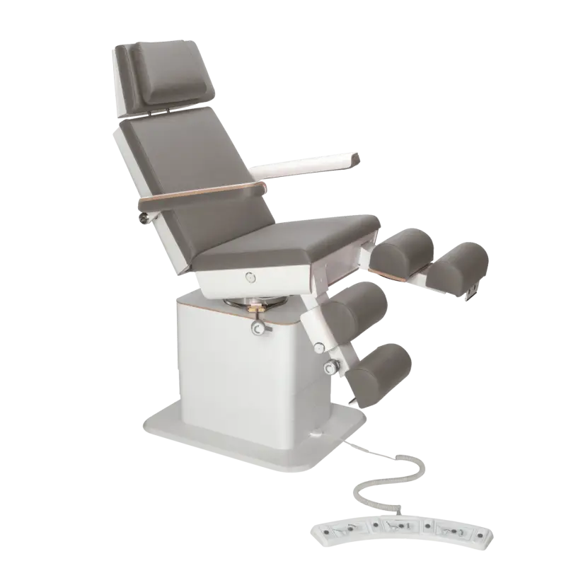 Fauteuil de pédicurie - MOON - Relevage électrique - Filaire - Ruck My Podologie  Pierre-5-moteurs-Blanc