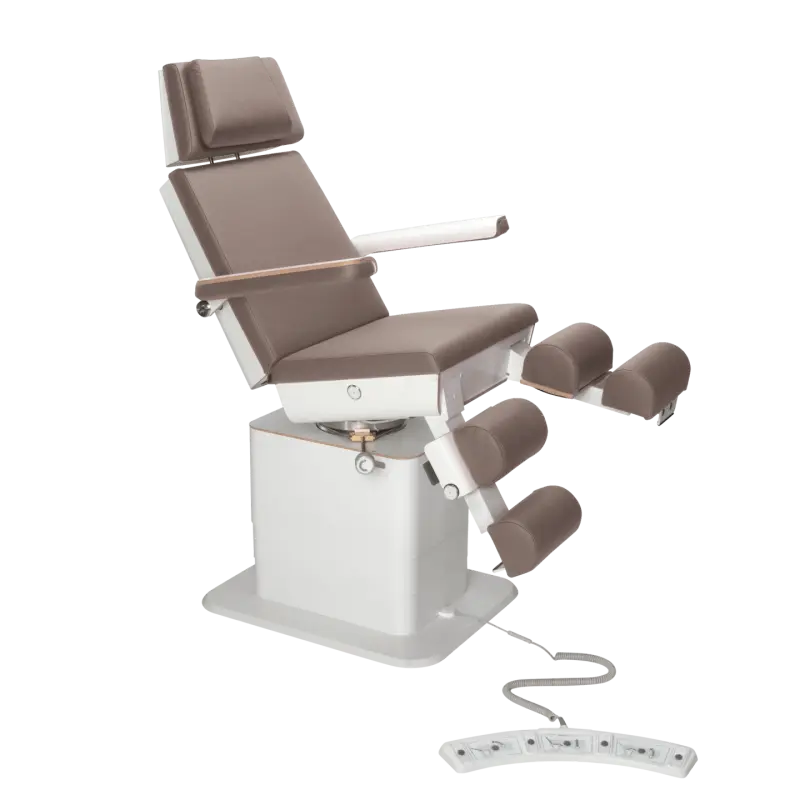 Fauteuil de pédicurie - MOON - Relevage électrique - Filaire - Ruck My Podologie  Muscade-3-moteurs-2-Blanc