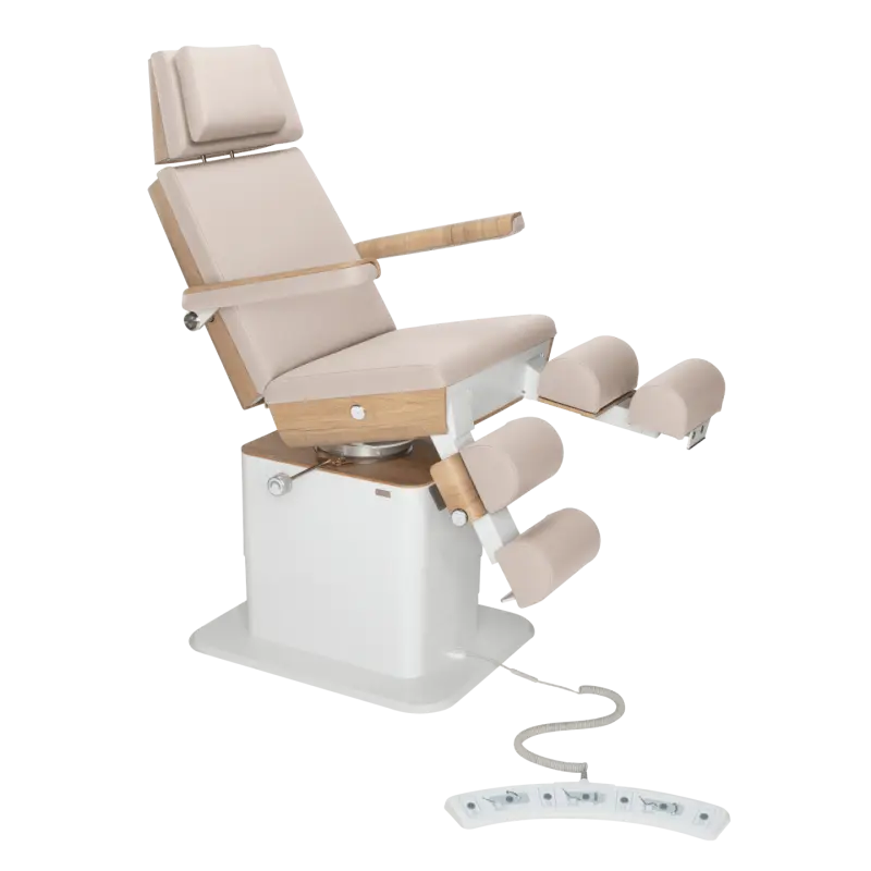 Fauteuil de pédicurie - MOON - Relevage électrique - Filaire - Ruck My Podologie  Naturel-3-moteurs-2-Chêne