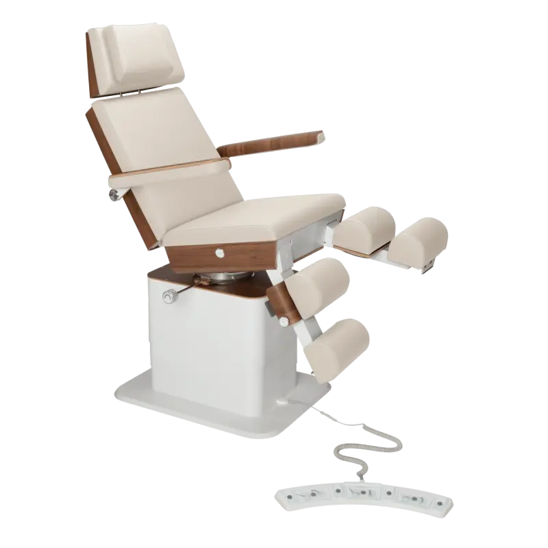 Fauteuil de pédicurie - MOON - Relevage électrique - Filaire - Ruck My Podologie  Naturel-3-moteurs-2-Noyer