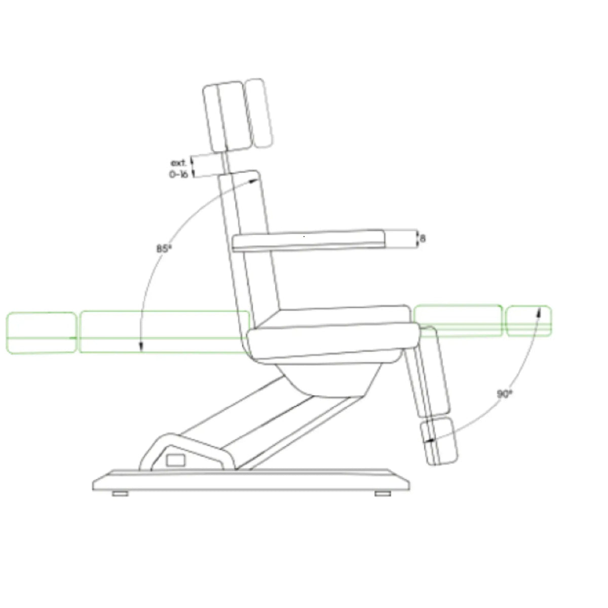 Fauteuil de pédicurie Électrique - 3 moteurs - 2 coloris - Solstice - Weelko Naggura