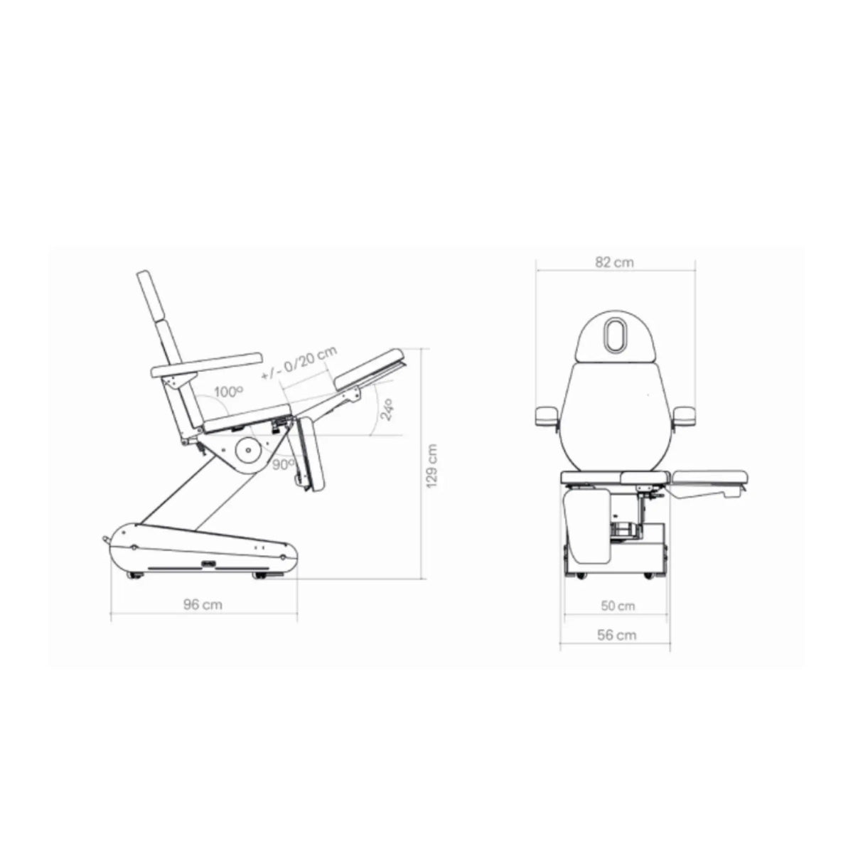 Fauteuil de pédicurie Électrique avec chauffage - 3 coloris - Swop P3 Up - Naggura Naggura