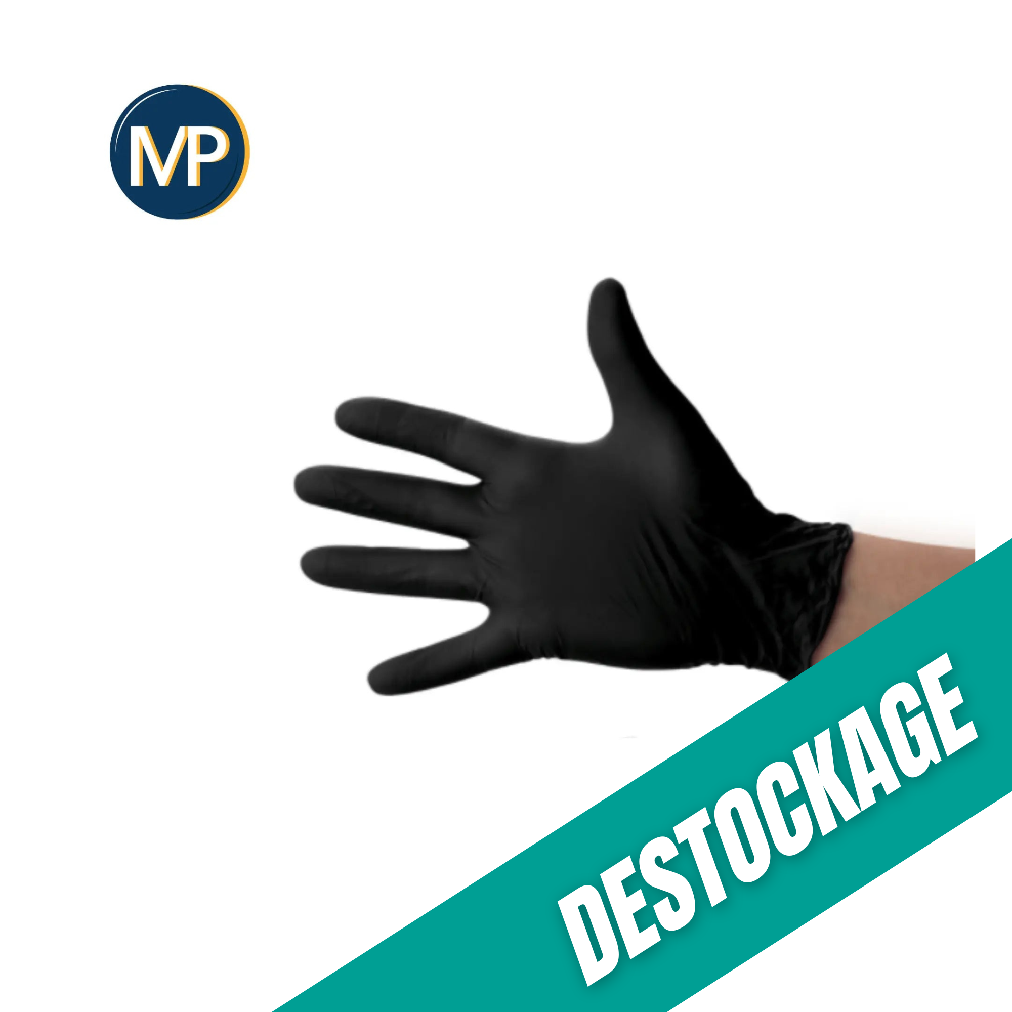 Gants d'examen - Nitrile Noir - Sans poudre - Boite de 100 - My Podologie // Date dépassée