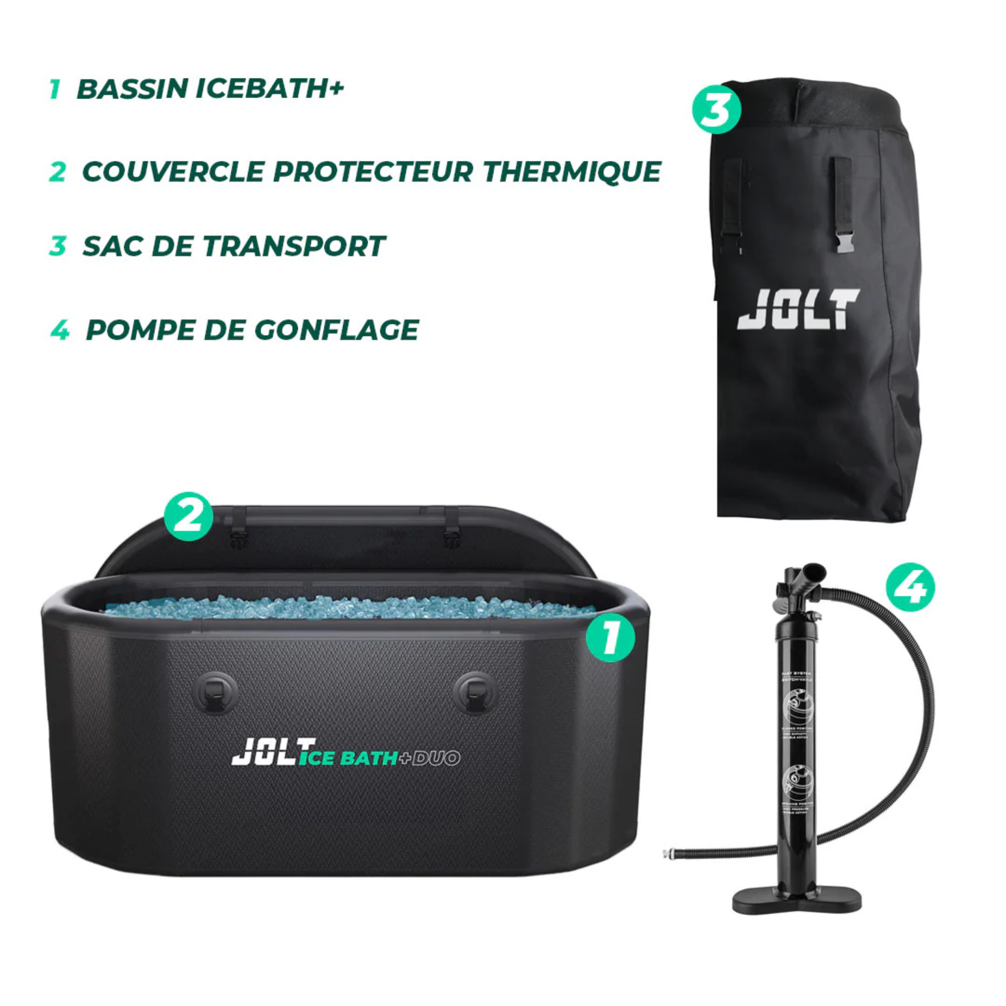 Ice Bath Pro Duo - Bassin portable 480L - Jolt