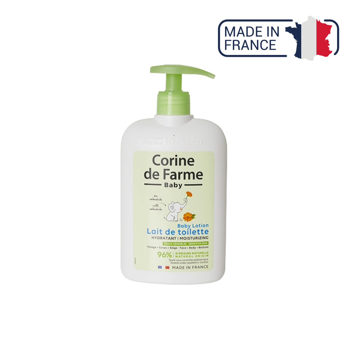 Lait de toilette hydratant - 500ml pompe - Corine de Farme