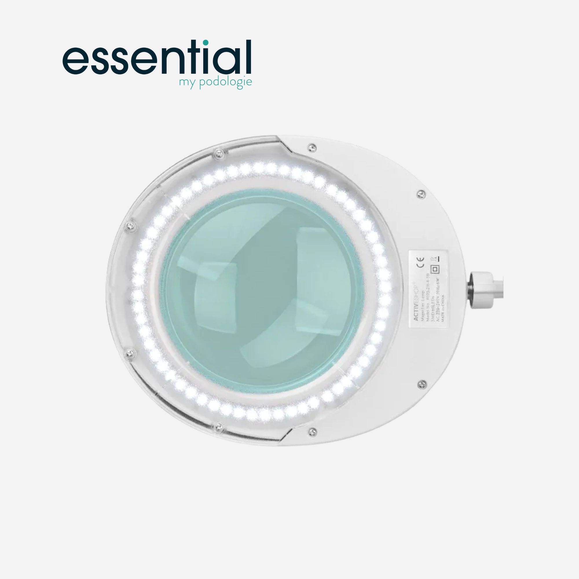 Lampe loupe Elegante 6025 avec trépied - Blanc ou noir - Essential by My Podologie