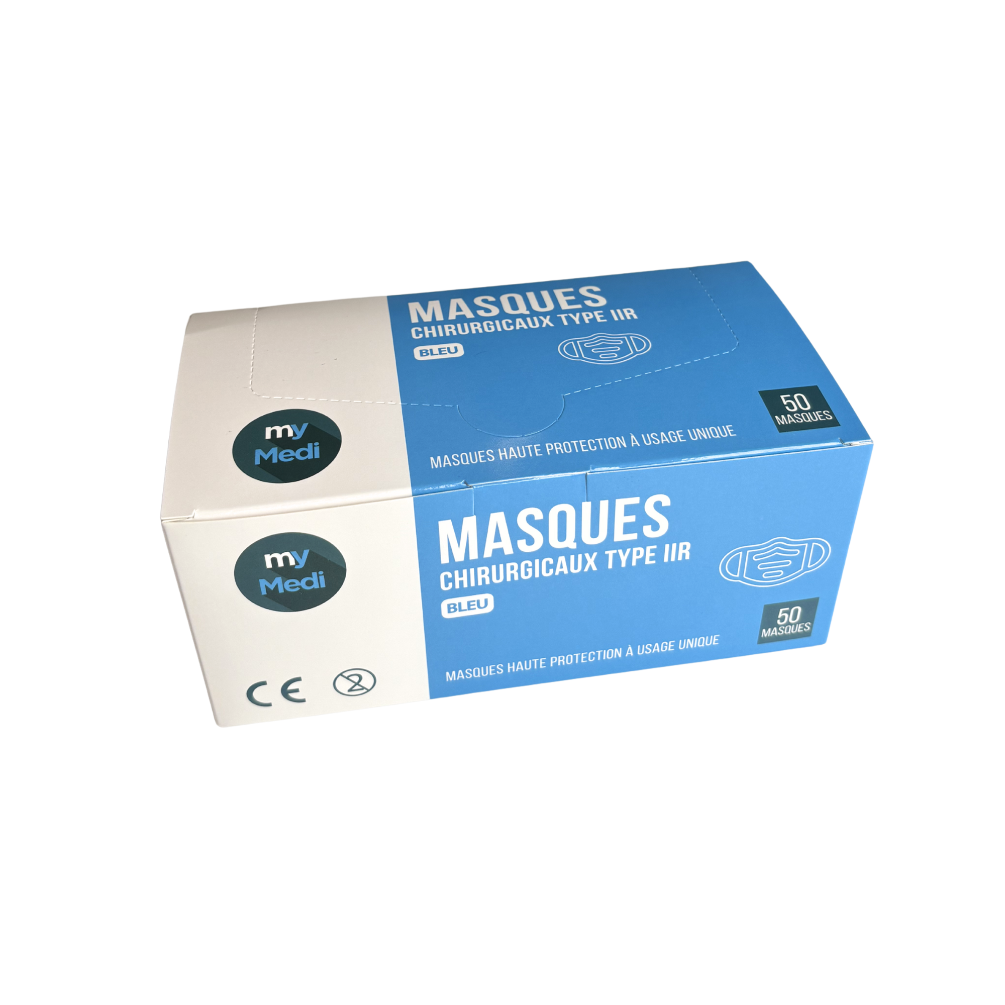 3-ply surgical mask type II - EN14683 standard - CE certification - Box of 50 masks - My Podologie