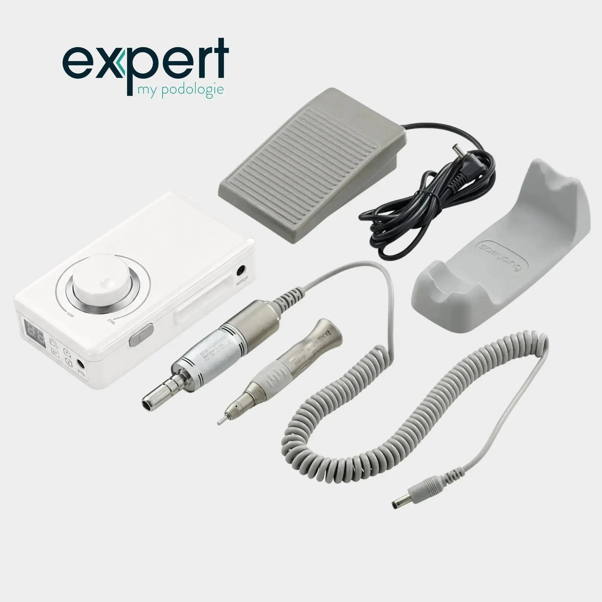 Micromoteur portable PODO38S - Blanc - 30 000 tr/min - Avec pièce à main démontable Expert
