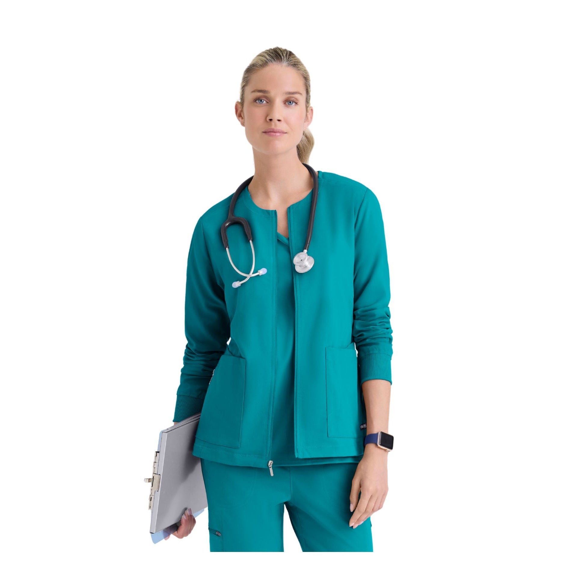 Mila - Veste médicale col rond - Femme - Grey's Anatomy Stretch Grey’s Anatomy 