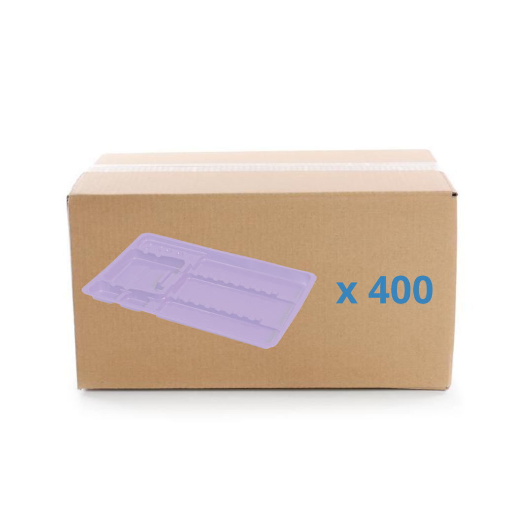 Plateaux de soin à usage unique avec compartiments - 3 formats - Carton de 400