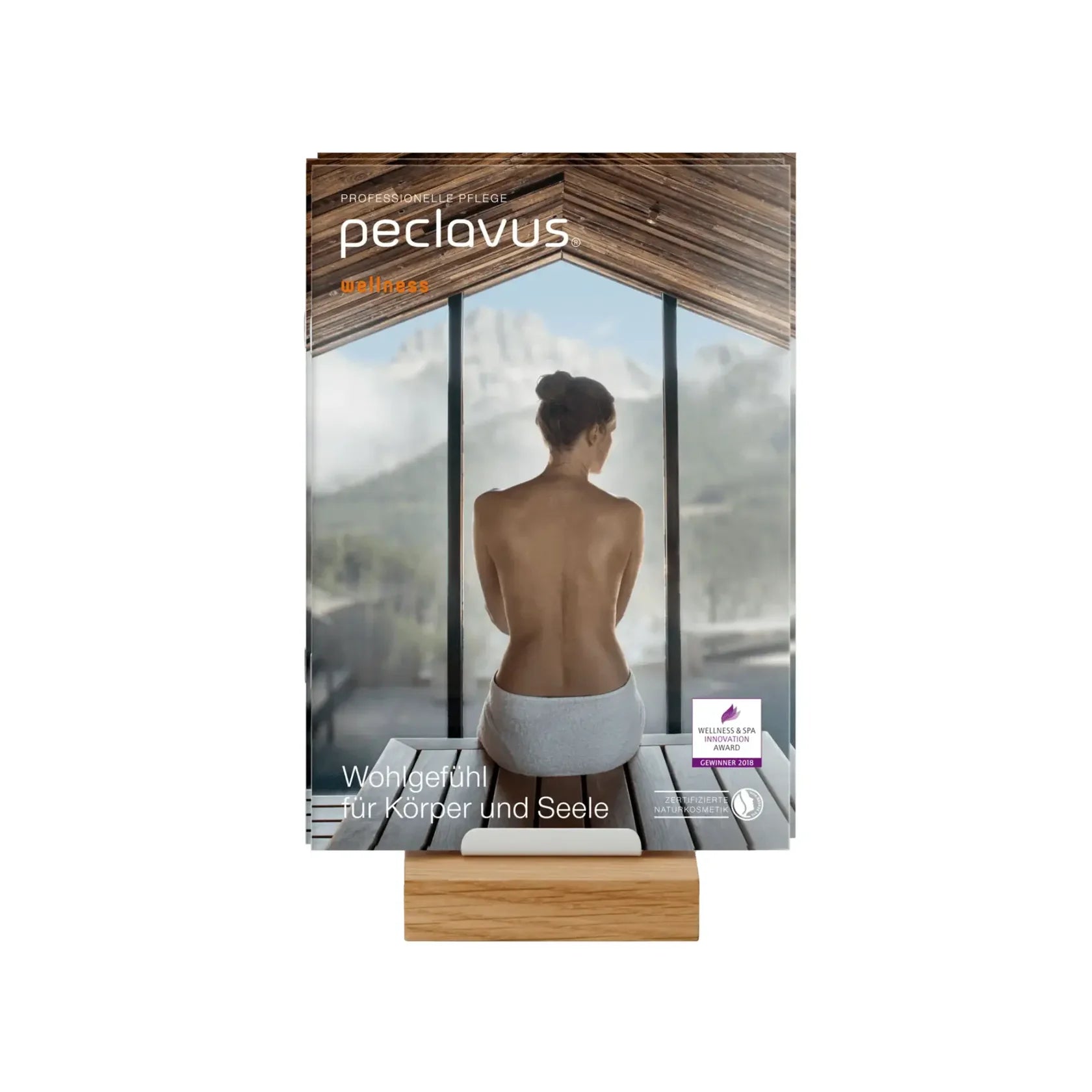 Porte-brochures pour piédestal en bois - Ruck