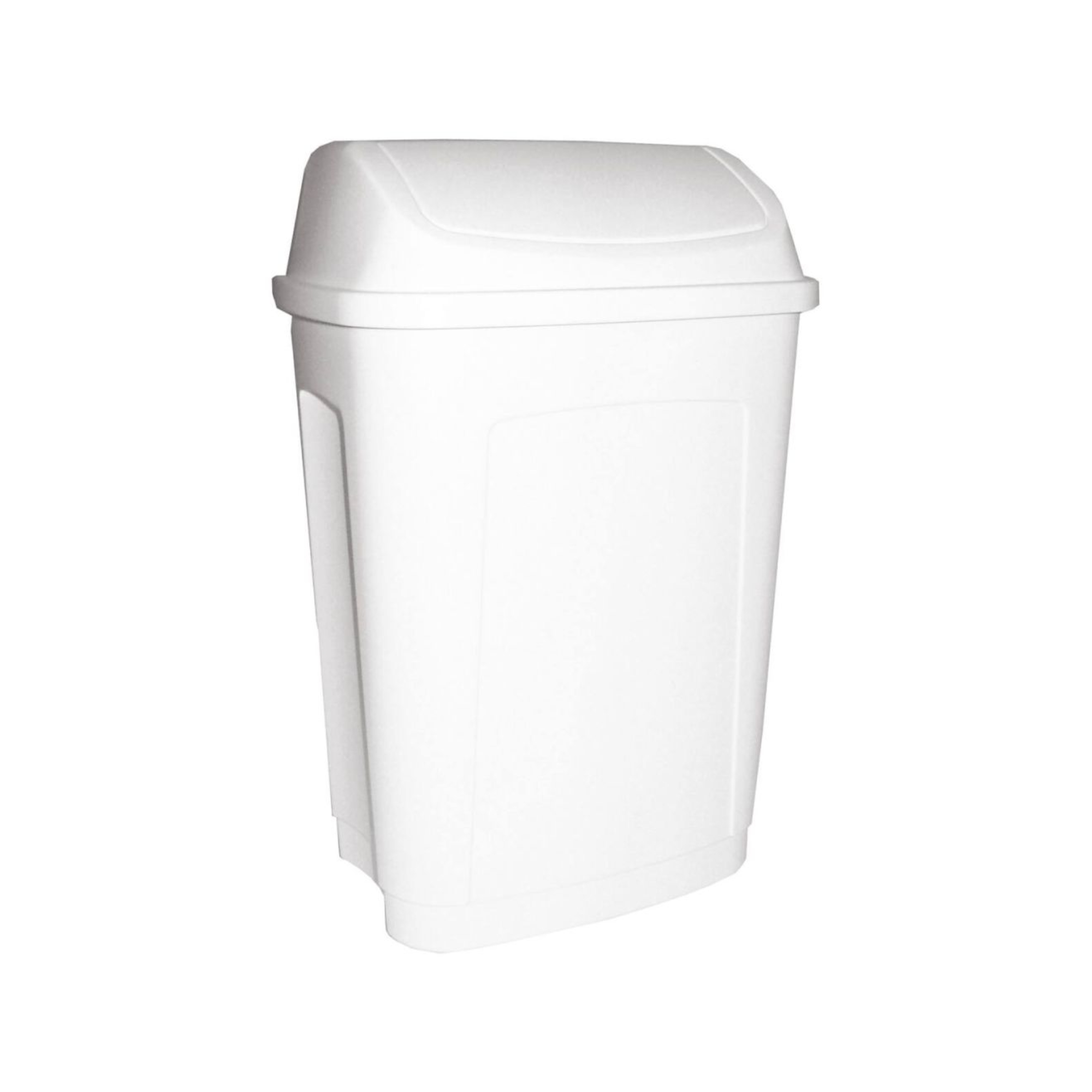 Poubelle Basic en plastique 50L Blanc