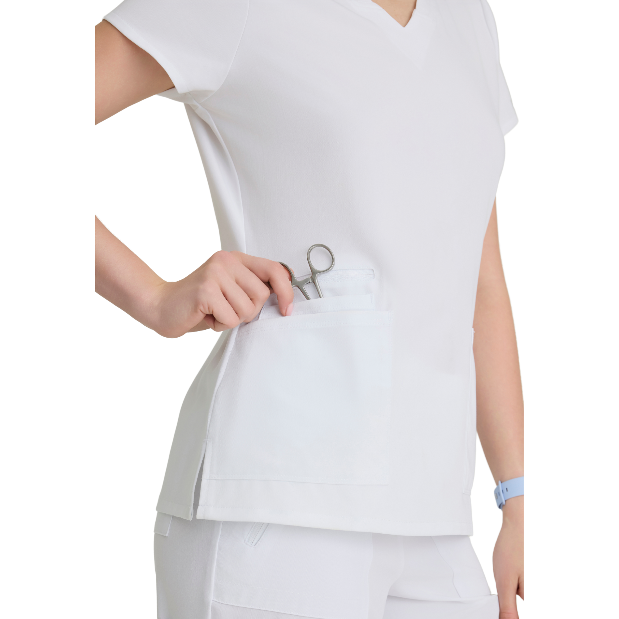 Purpose Top - Haut médical confortable et polyvalent - Col V - Femme - Barco Unify BARCO UNIFY