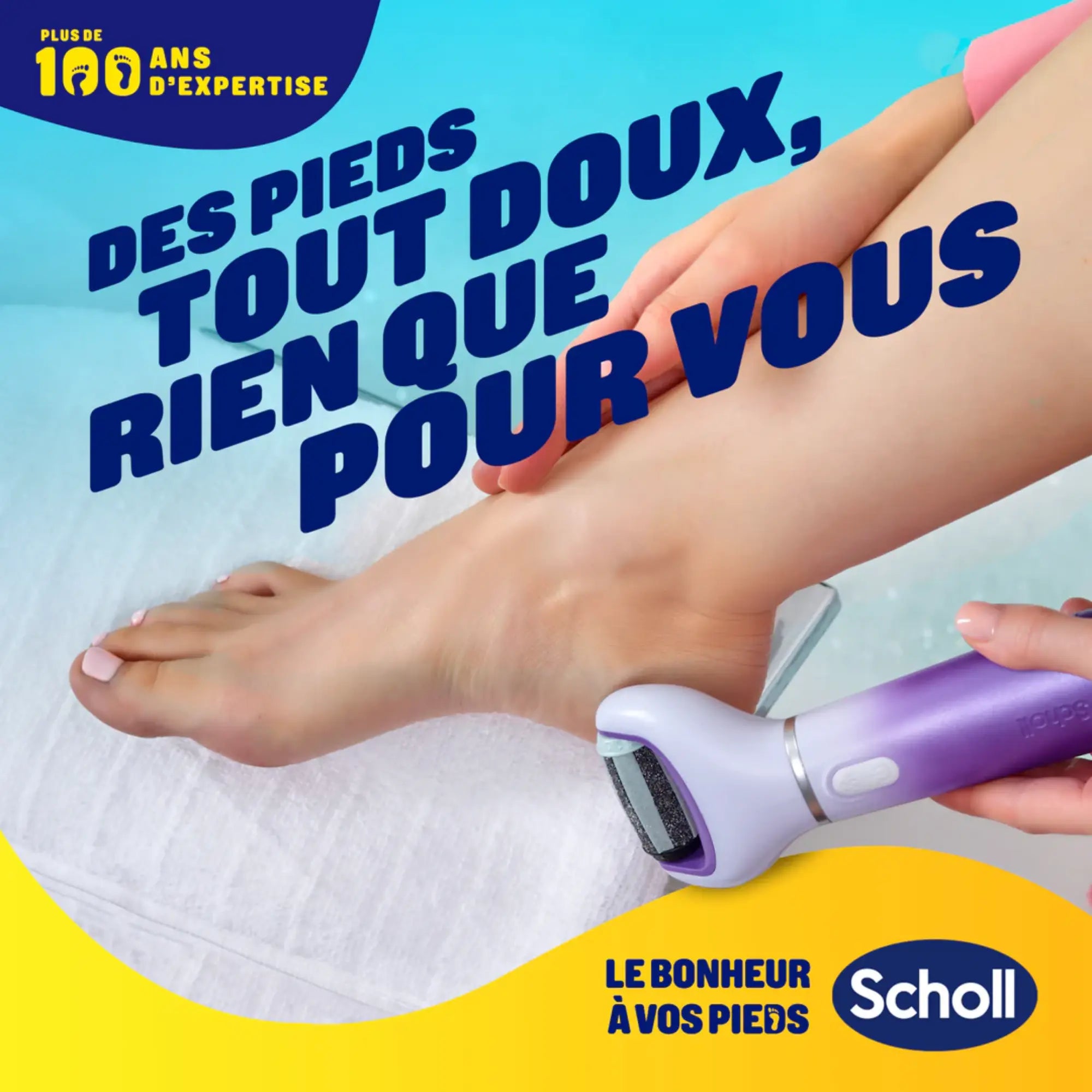 Râpe de Pédicurie Électrique 2 en 1 - Exfoliante et Lissante - Scholl