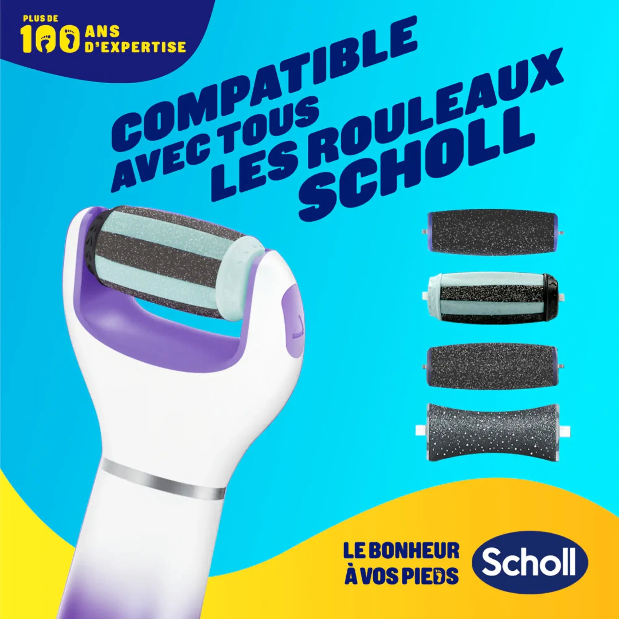 Râpe de Pédicurie Électrique 2 en 1 - Exfoliante et Lissante - Scholl