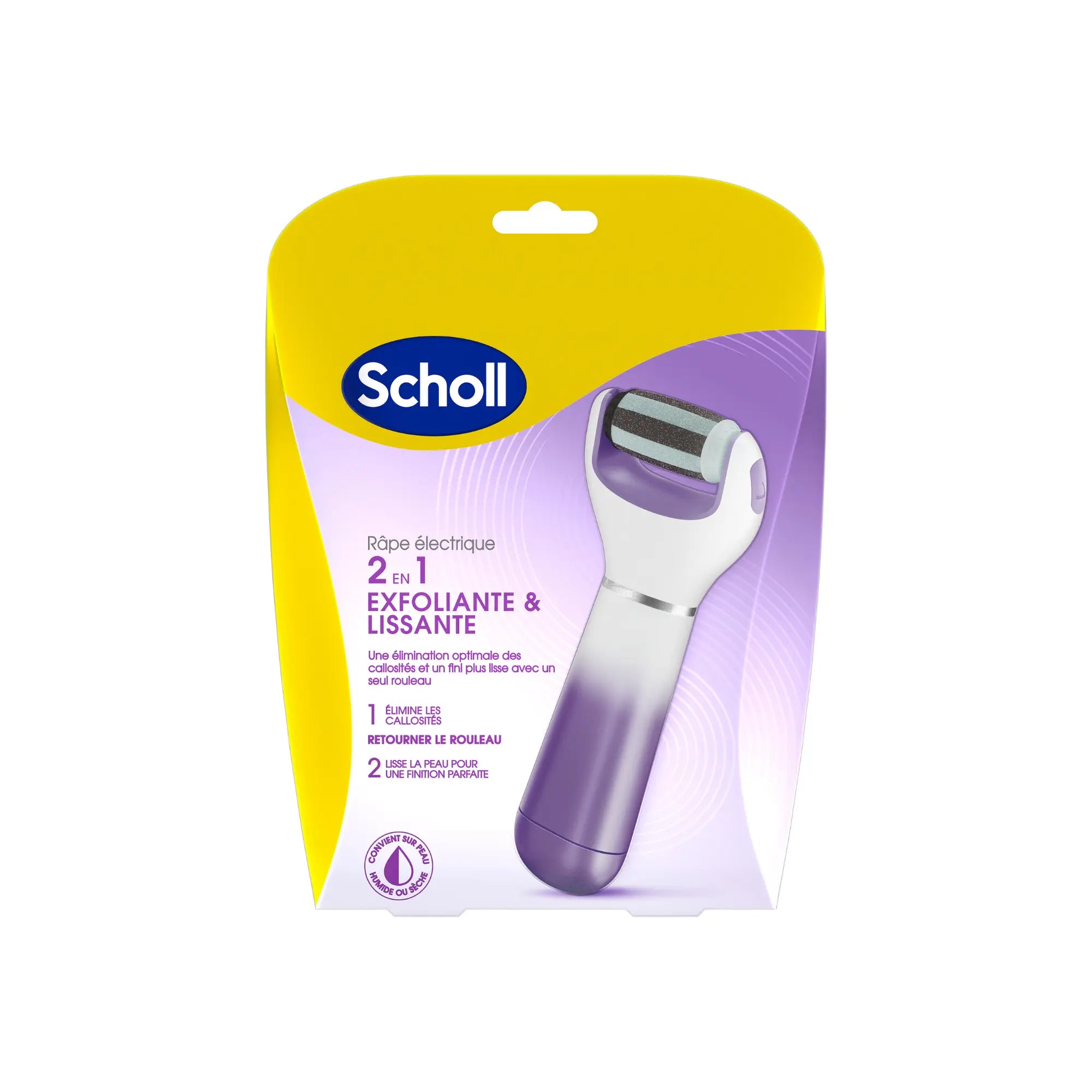 Râpe de Pédicurie Électrique 2 en 1 - Exfoliante et Lissante - Scholl