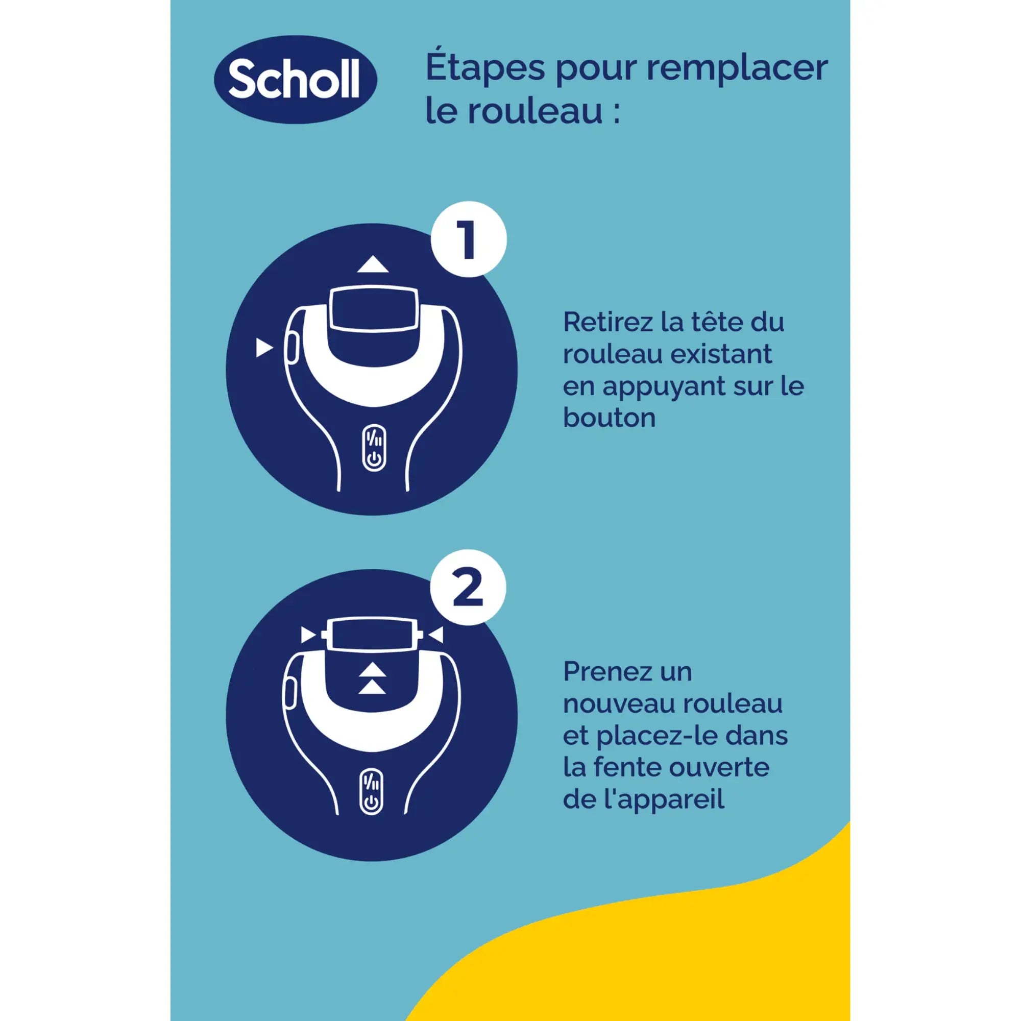 Recharge Rouleau Grain Exfoliant - Râpe de Pédicurie Électrique - Velvet Smooth - Scholl