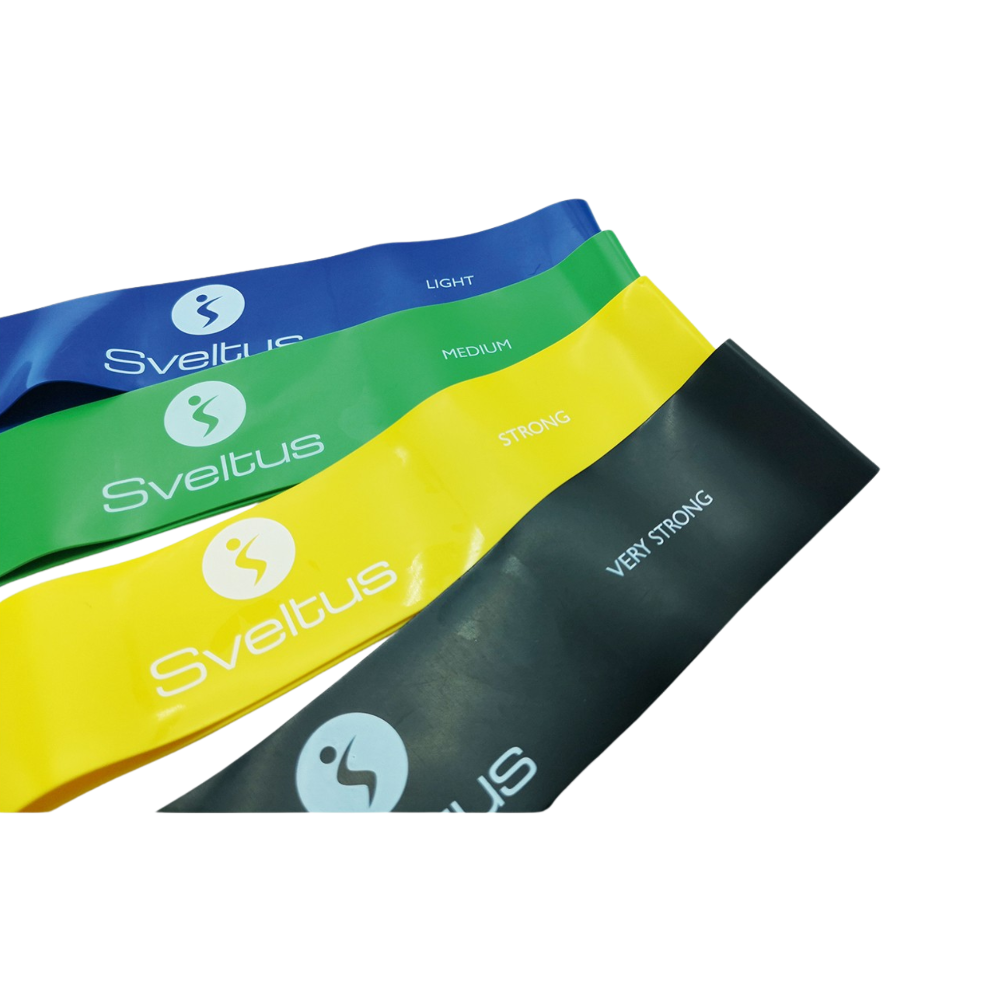 Set de 4 Bandes Latex Aérobic - 25 cm - 9/22 kg - Sveltus
