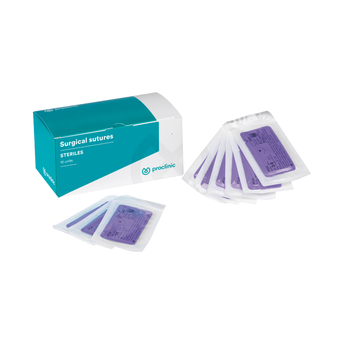 Sutures résorbables - Boîte de 12 - Plusieurs formats - Proclinic