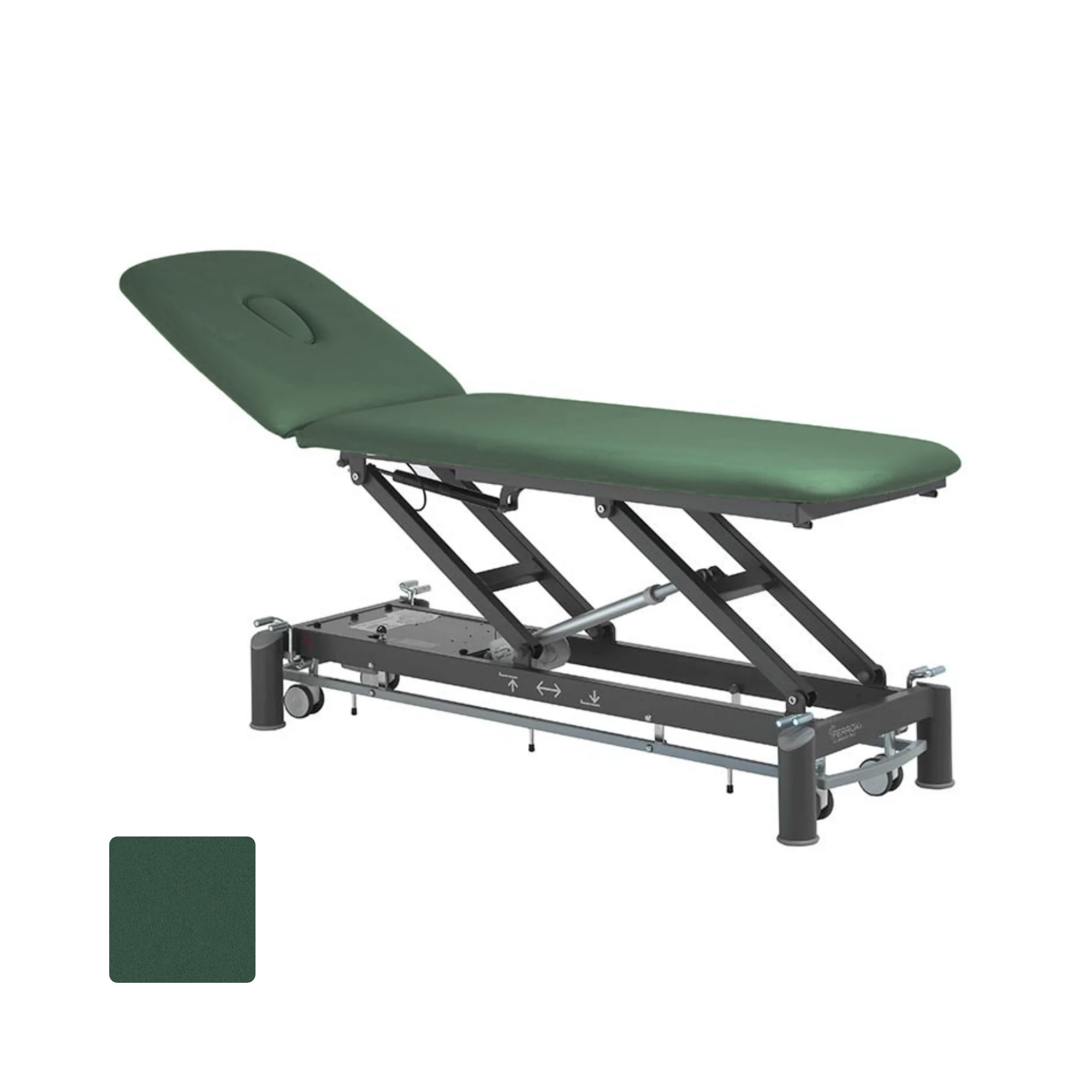 Electric physiotherapy table - Picasso Club - castors + control frame - Ferrox