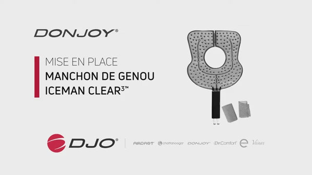 Load video: Manchon Genou pour IceMan® Clear3™ - appareil de cryothérapie - Donjoy®
