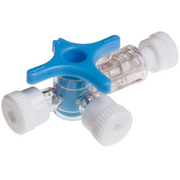 BD Connecta 360° Blue 3-Way Tap