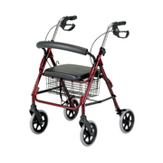 Rollator 4 Roues HOMECRAFT - Rouge - Performance Health