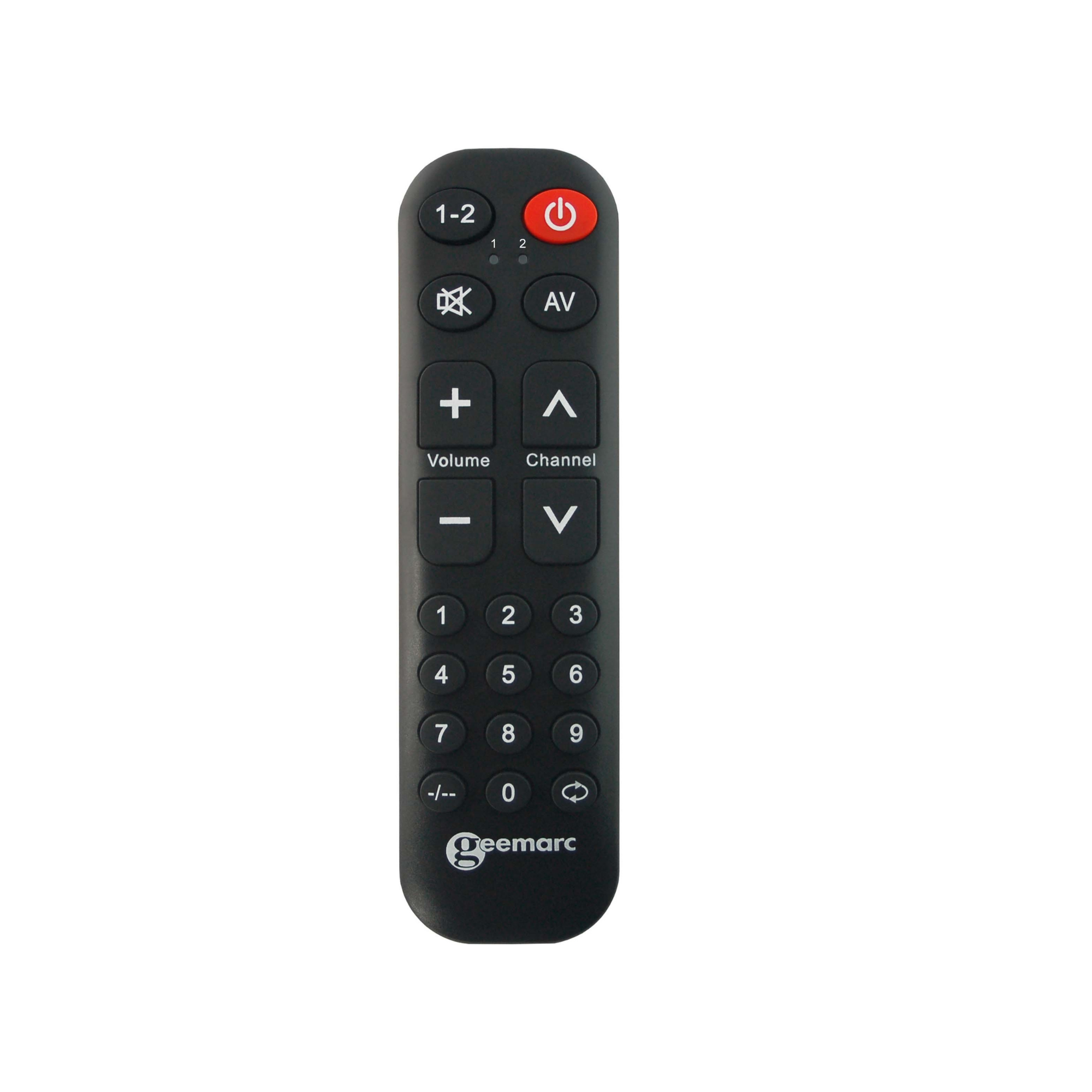 TV10 Ergonomic Universal Remote Control - Geemarc